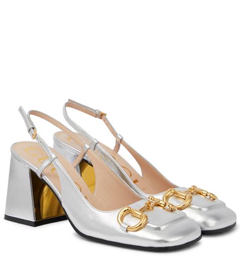 gucci silver slingback|Slingbacks Women's Gucci Shoes .